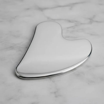 Stainless Steel Gua Sha Facial Tools Guasha for Face Metal Gua Sha Tighten Skin Massage Guasha Beauty Tool for Body Eyes Neck Massager with Travel Pouch Skin Care Gifts